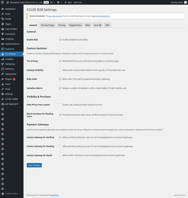 General Settings Overview