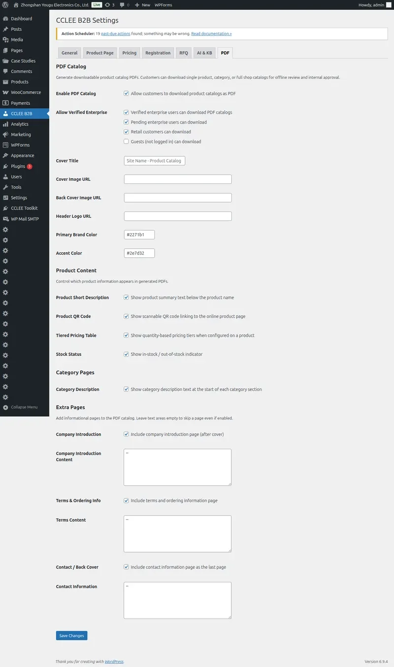 PDF Settings Overview