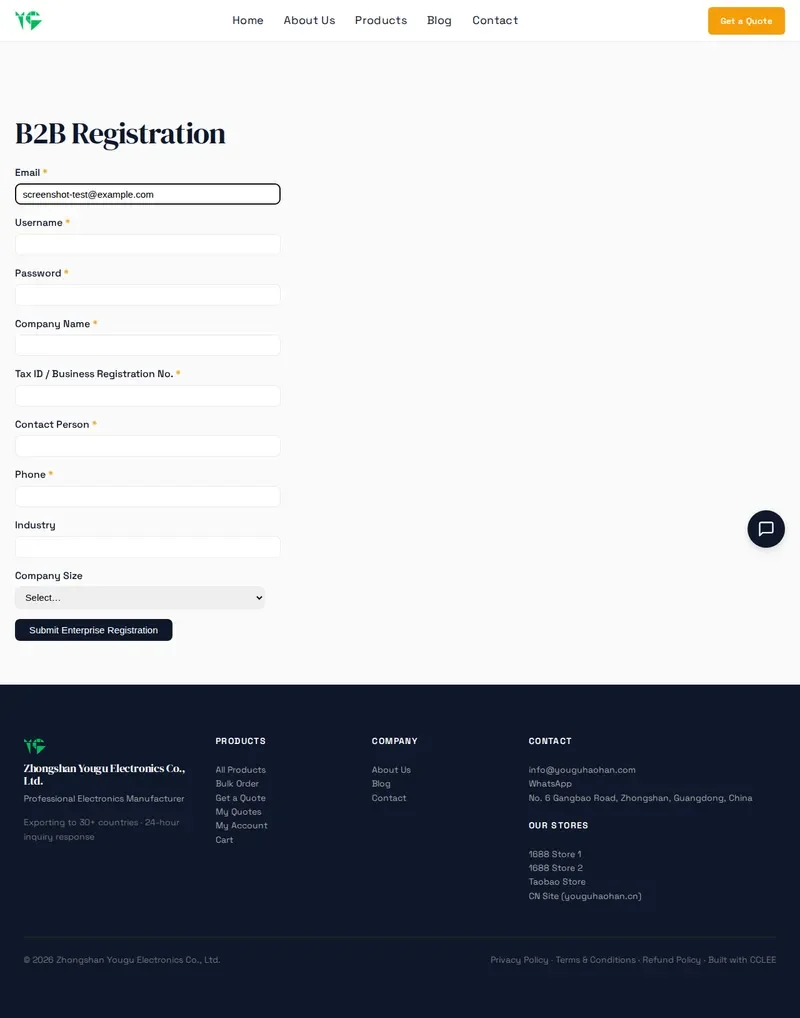 Registration Form Filled