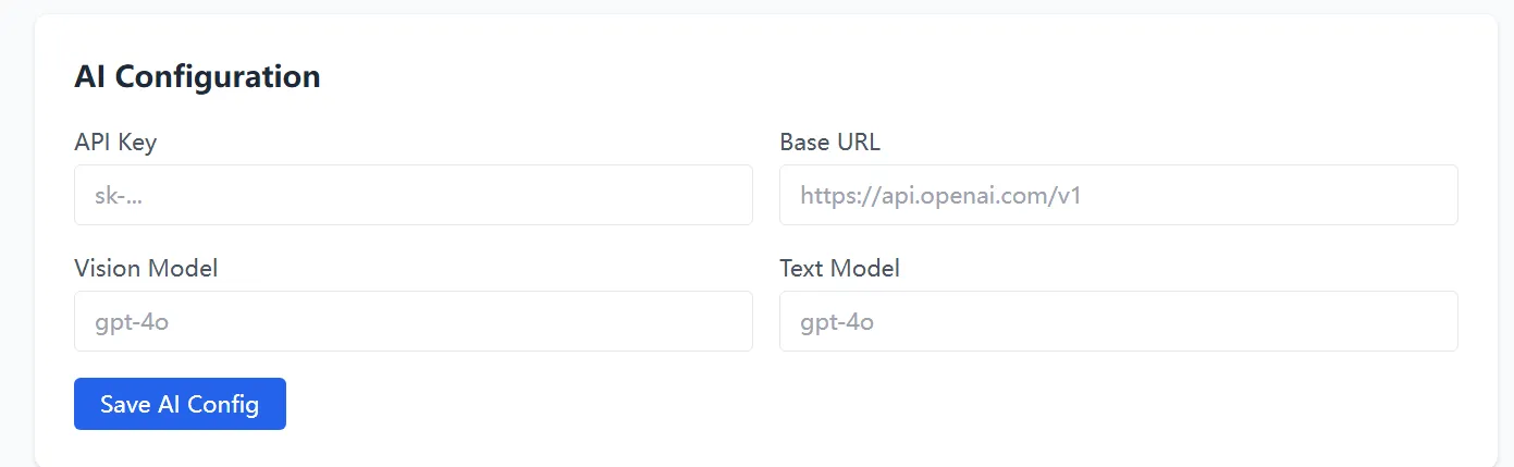 AI configuration